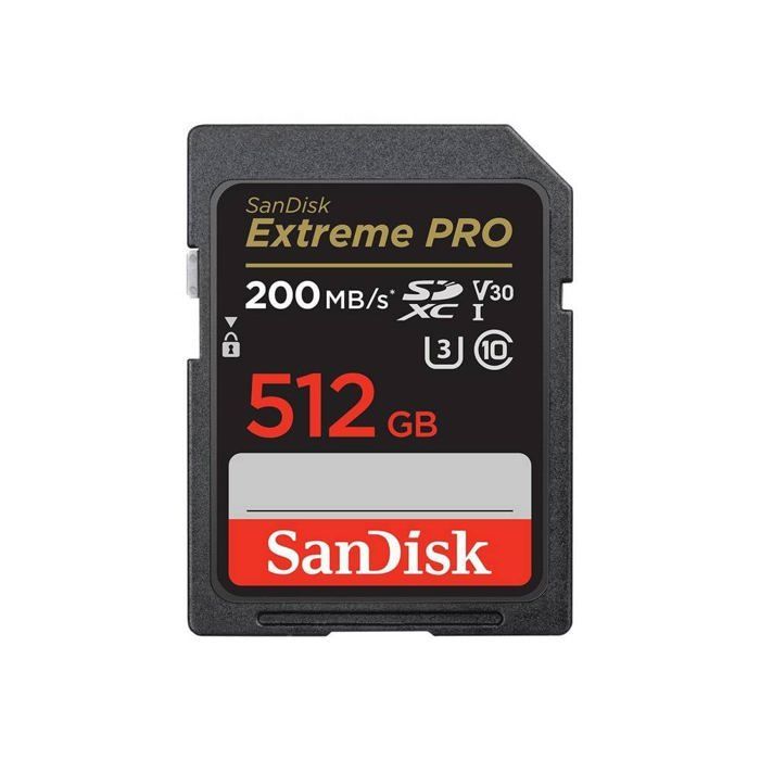 Carte Mémoire SD - Sandisk - Extreme Pro - 512Go - 200MB/s - UHS-I V30