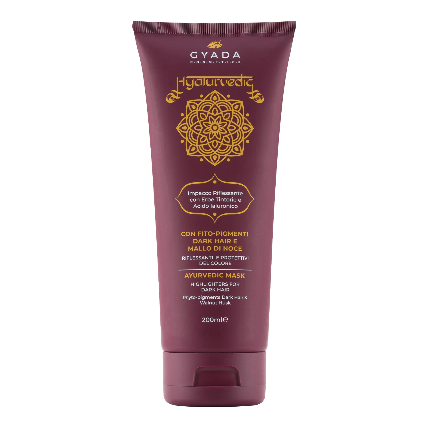 Hyalurvedic Impacco Ayurvedico Riflessante Dark Hair - Maschera Protezione Colore Capelli