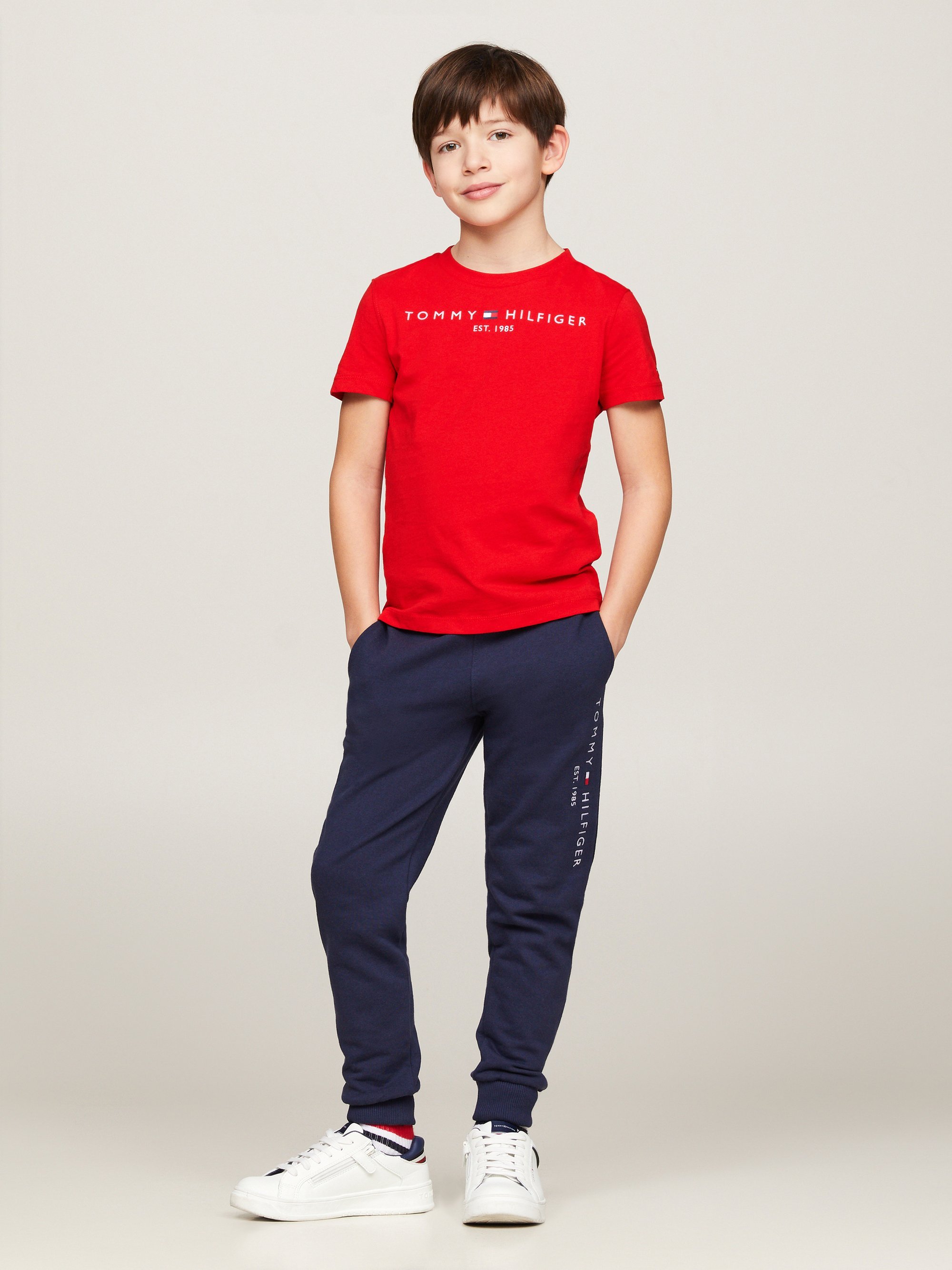 Tommy Hilfiger ESSENTIAL TEE - T-shirt met print - dieprood