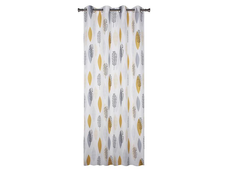 Zasłona Acoma przelotki 140x260 cm biało-żółta