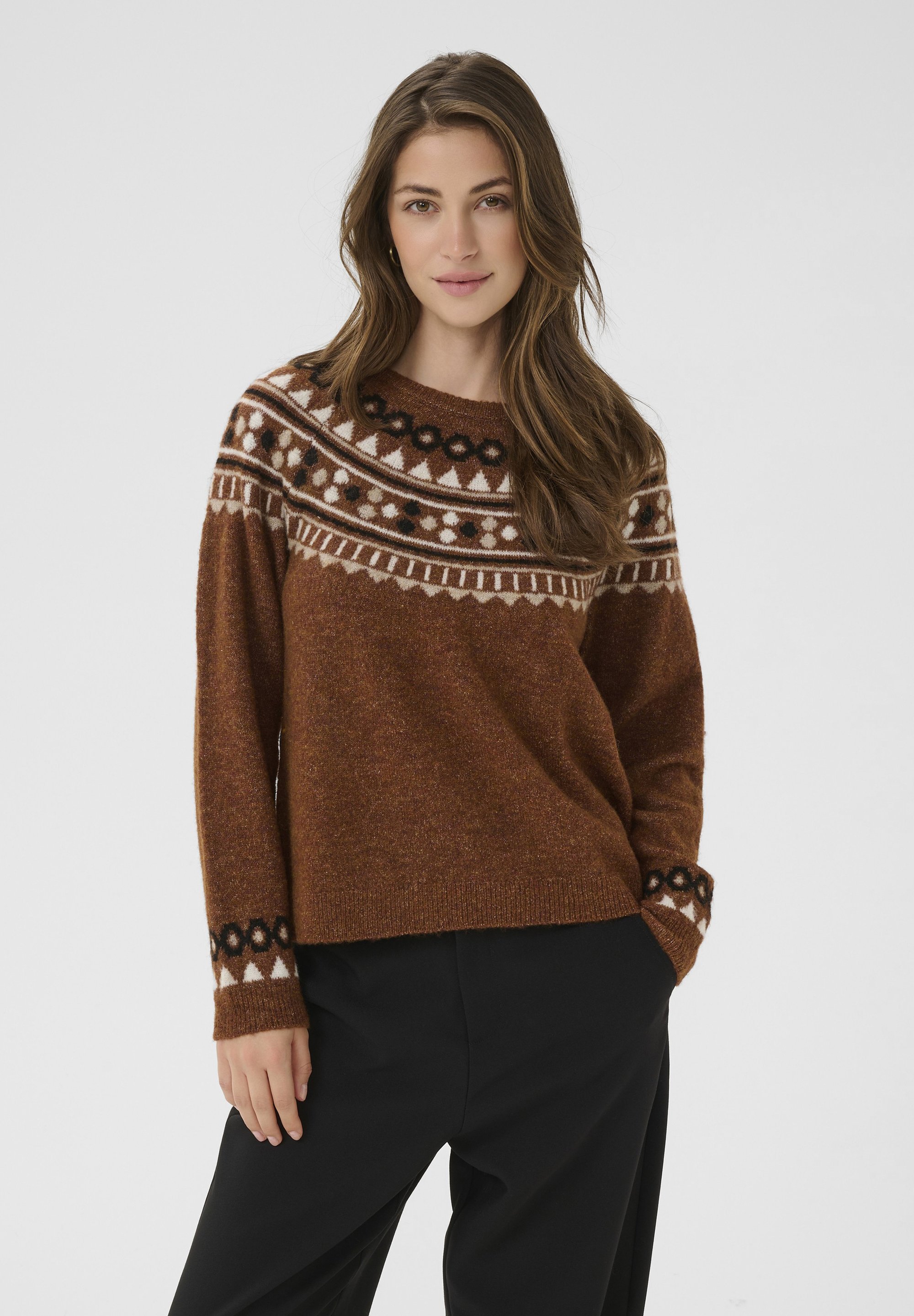 Crème KERRIE - Jumper - voskleurige paardenmelange