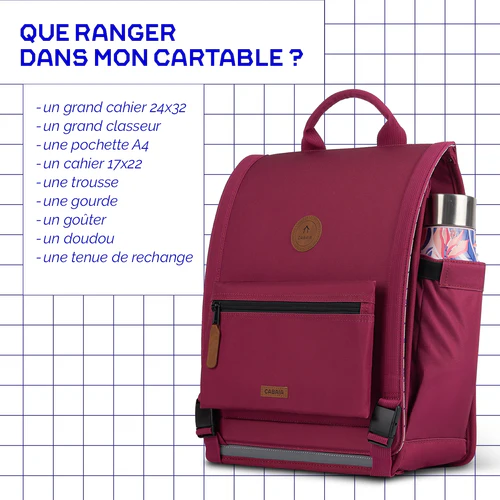 Cabaia Cartable Discover Large Matera bordeaux