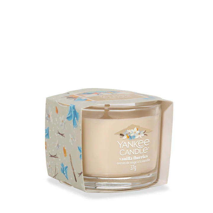 Filled Votive Candles Vanilla Flurries - Candela Profumata