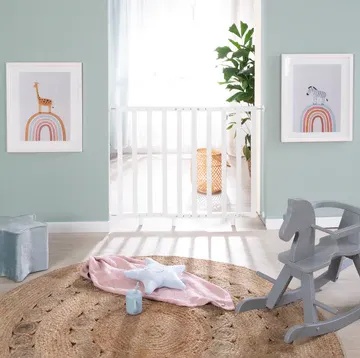 Barrière de sécurité bébé - ROBA - Pour porte et escalier - De 62 à 105 cm - Blanc