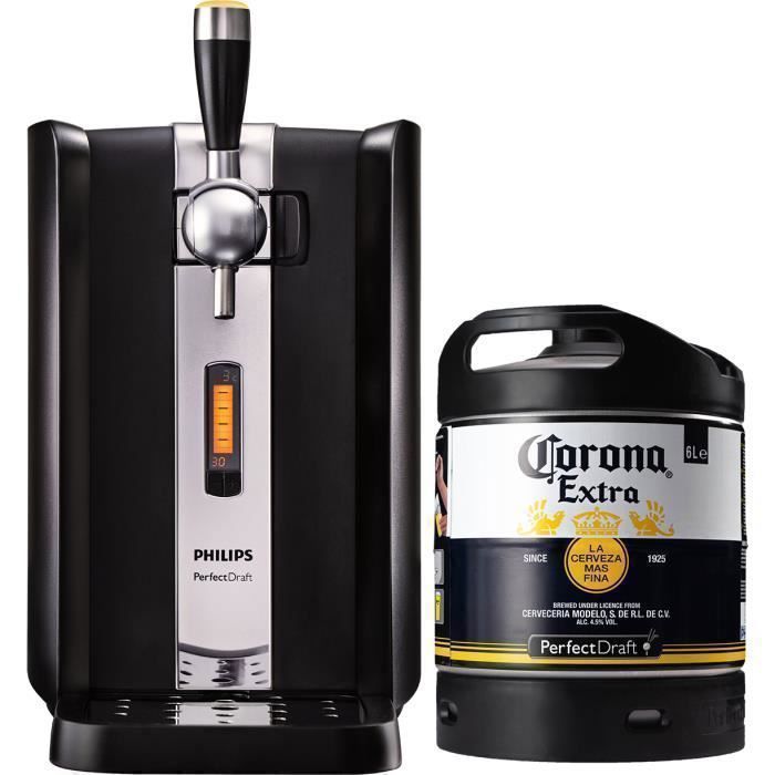 Pack Tireuse à bière PerfectDraft - 1 fût 6L Corona - 5 euros de consigne inclus - Idée cadeau