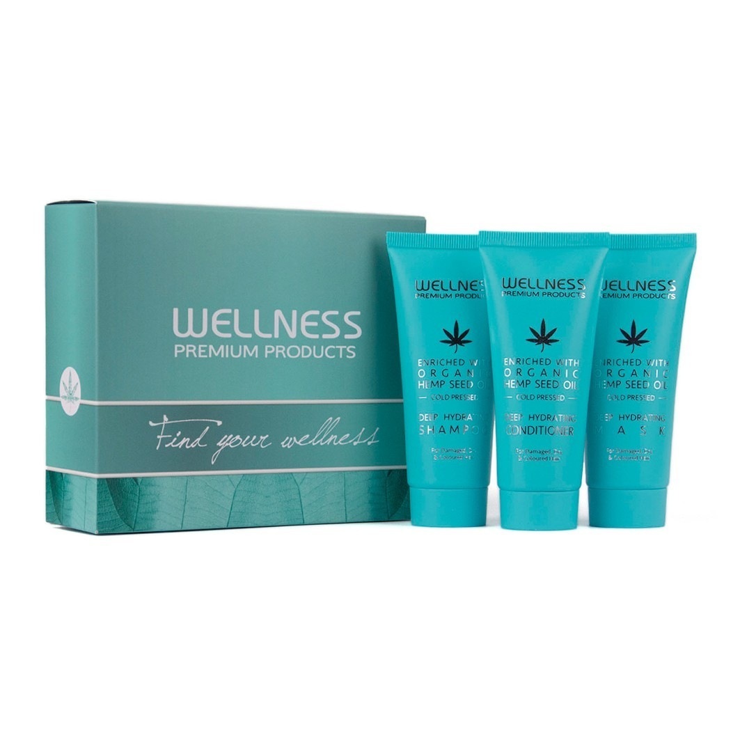 Komplet za nego las Wellness, mini komplet z intenzivno vlažilno oskrbo – 1 kos