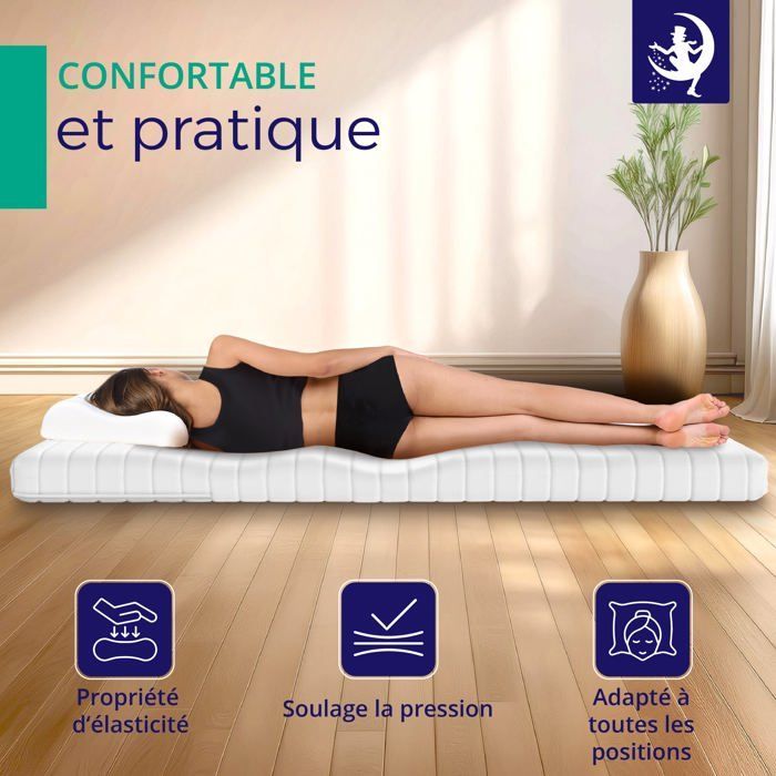 Colchón de 120x190 cm, económico, ergonómico, con soporte equilibrado, fabricado en Alemania, certificado Oeko-Tex, 11 cm de grosor.