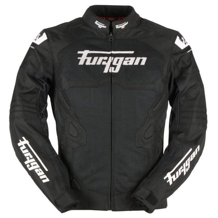 Jaqueta de motociclista Furygan Mystic Evo Vented - preta/branca - tamanho XL