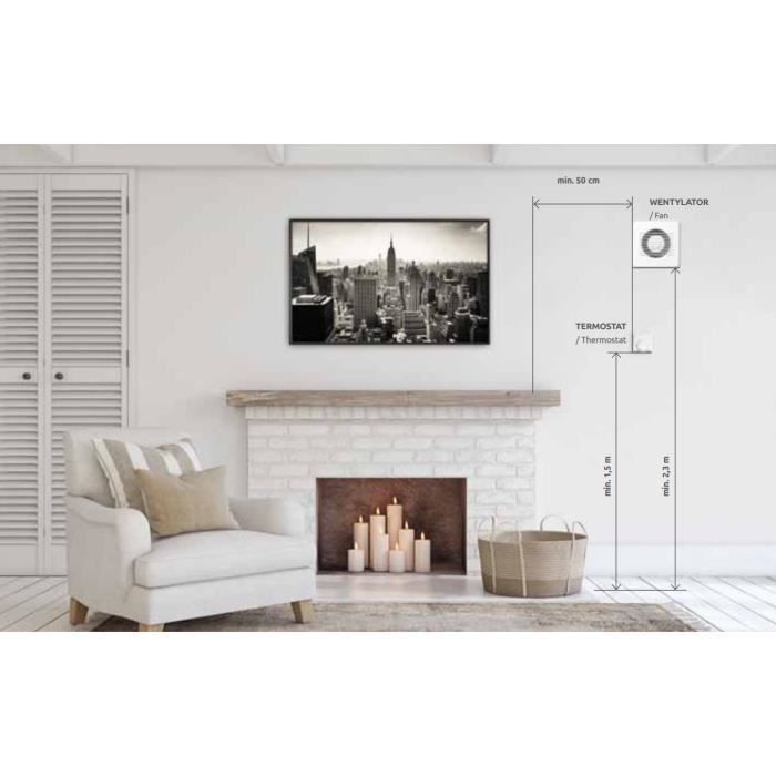 Conjunto completo 4 en 1 para la distribución de aire caliente: ventilador + accesorios.