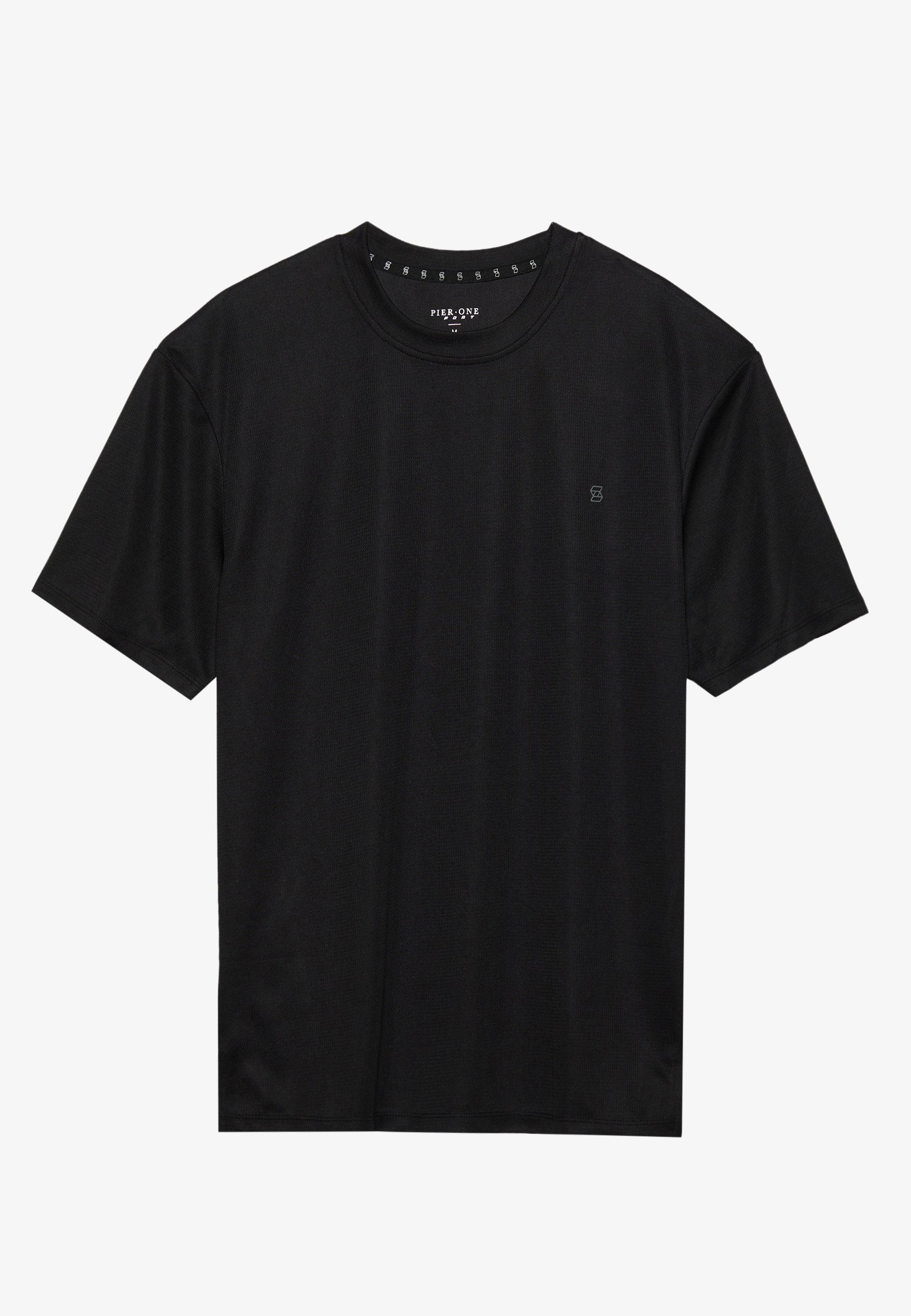 Confezione da 2 t-shirt Pier One Sport ESSENTIAL a vestibilità regolare - T-shirt basic - nero/bianco