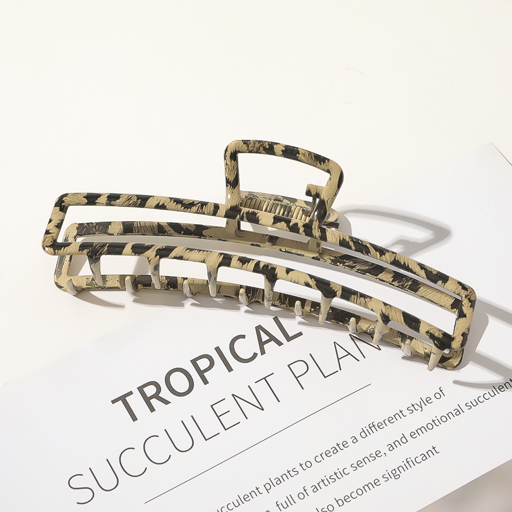Fermaglio per capelli in metallo con stampa leopardata SOHO - Stampa leopardata