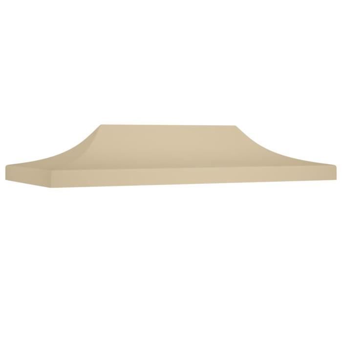 Hochwertiges Partyzeltdach - Pavillonplane 6x3 m Beige 270 g-m² Für Terrasse, Garten, Patio @5839: