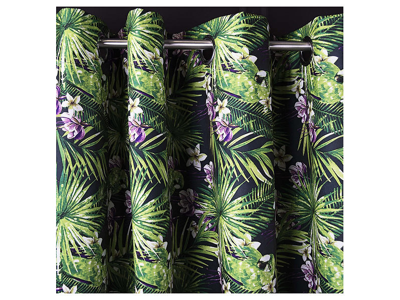 Zasłona Paradise Chic przelotki 140x270 cm zielona