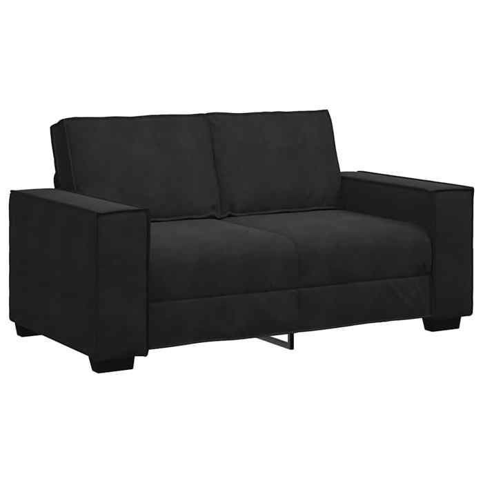 vidaXL Ensemble de canapés 3 pcs avec coussins Noir Velours, canapé, siège de canapé, canapé relax, canapé confort, fauteuil 3324623