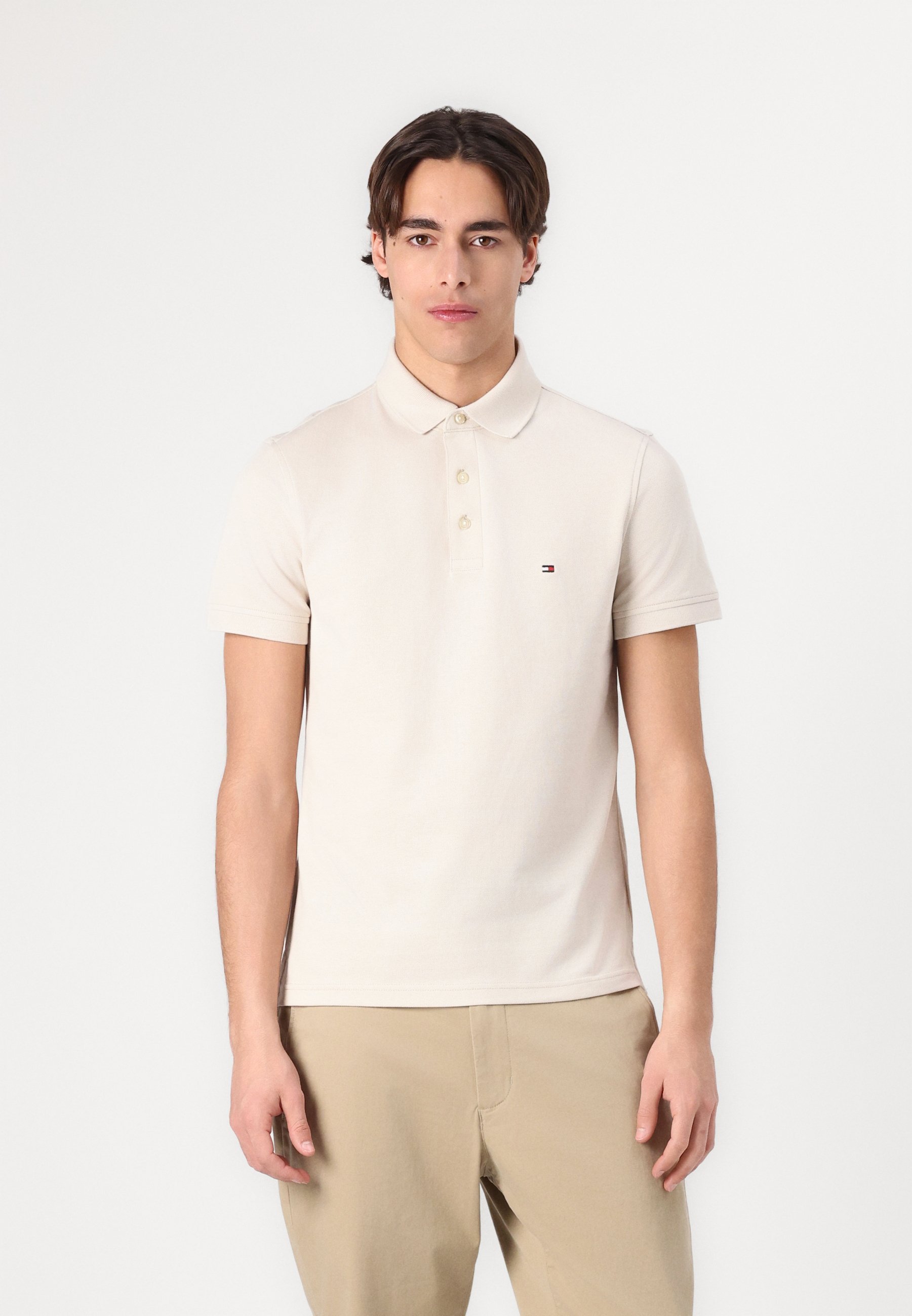 Tommy Hilfiger SLIM - Poloshirt - Zeitungspapier