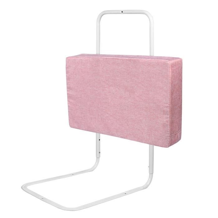XMTECH Barrière de lit Bébé Réglable en Hauteur Softpack Garde de Lit D'enfant Protection Anti-chute Rose Cerise 50cm
