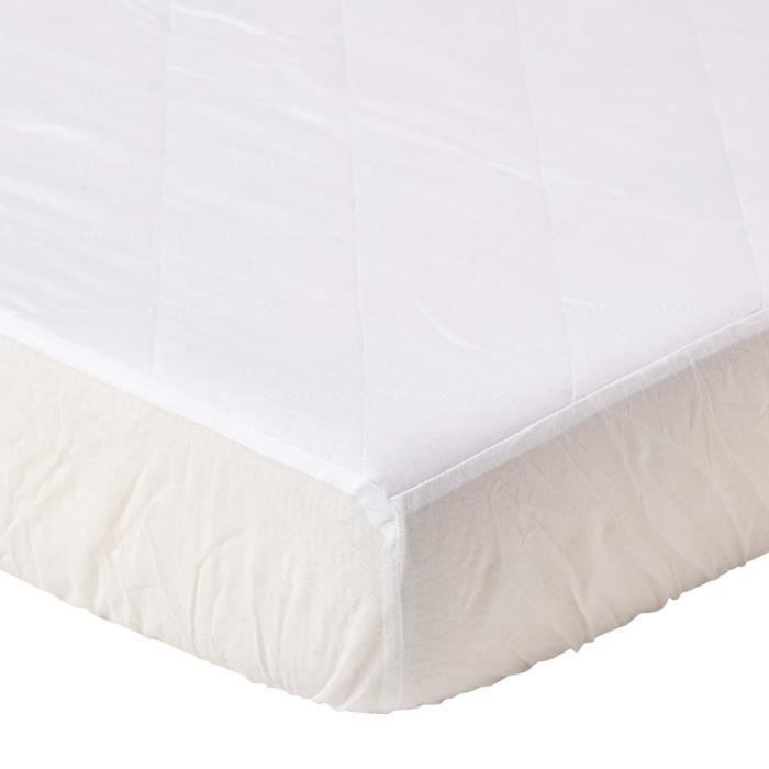 Protège matelas - HOMESCAPES - 120 x 190 cm - Hypoallergénique - Lavable - Confortable