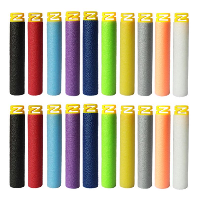 10 stuks milieuvriendelijke, veilige en zachte EVA-kogels van 7,2 cm voor speelgoedgeweren met holle kop voor jongens, geschikt als cadeau voor blasters.