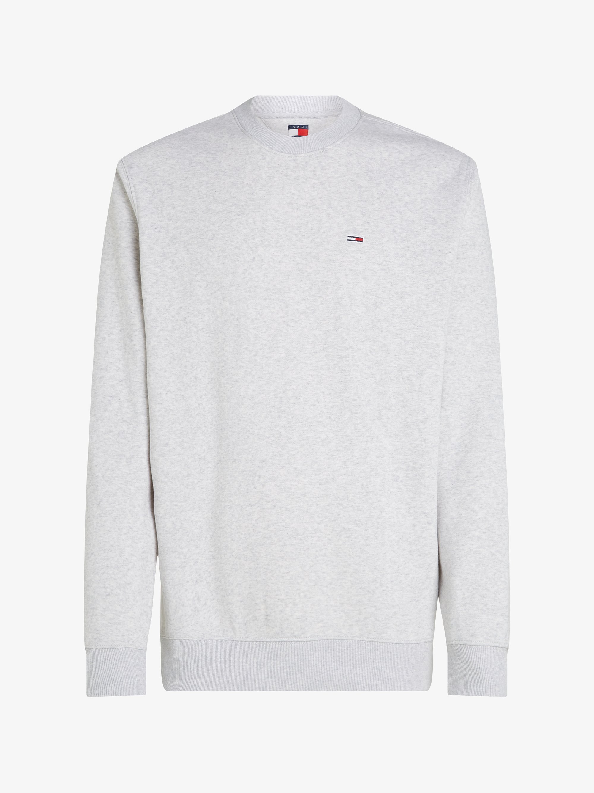 Sweat-shirt Tommy Jeans FLAG CREW - gris argenté