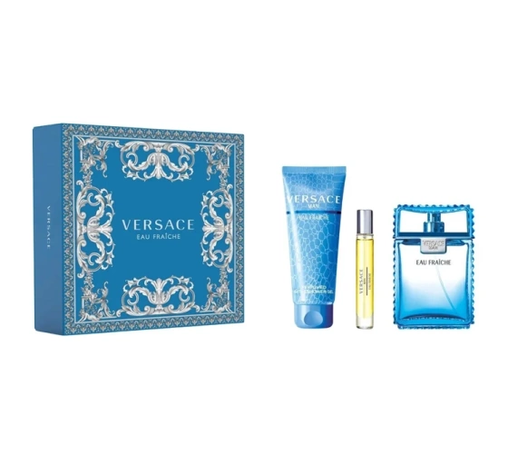 Versace Eau Fraîche woda toaletowa 100 ml   10 ml   żel pod prysznic 150 ml