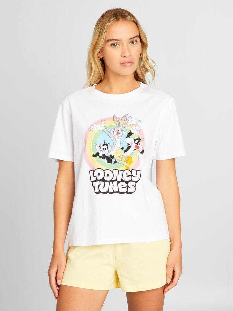 Pyjama met 'Looney Tunes' print - 2-delig - GEEL