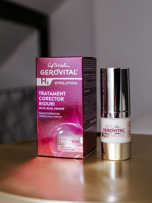 Gerovital Traitement de correction des rides – Yeux, lèvres, front 15 ML Zone du corps Affronter