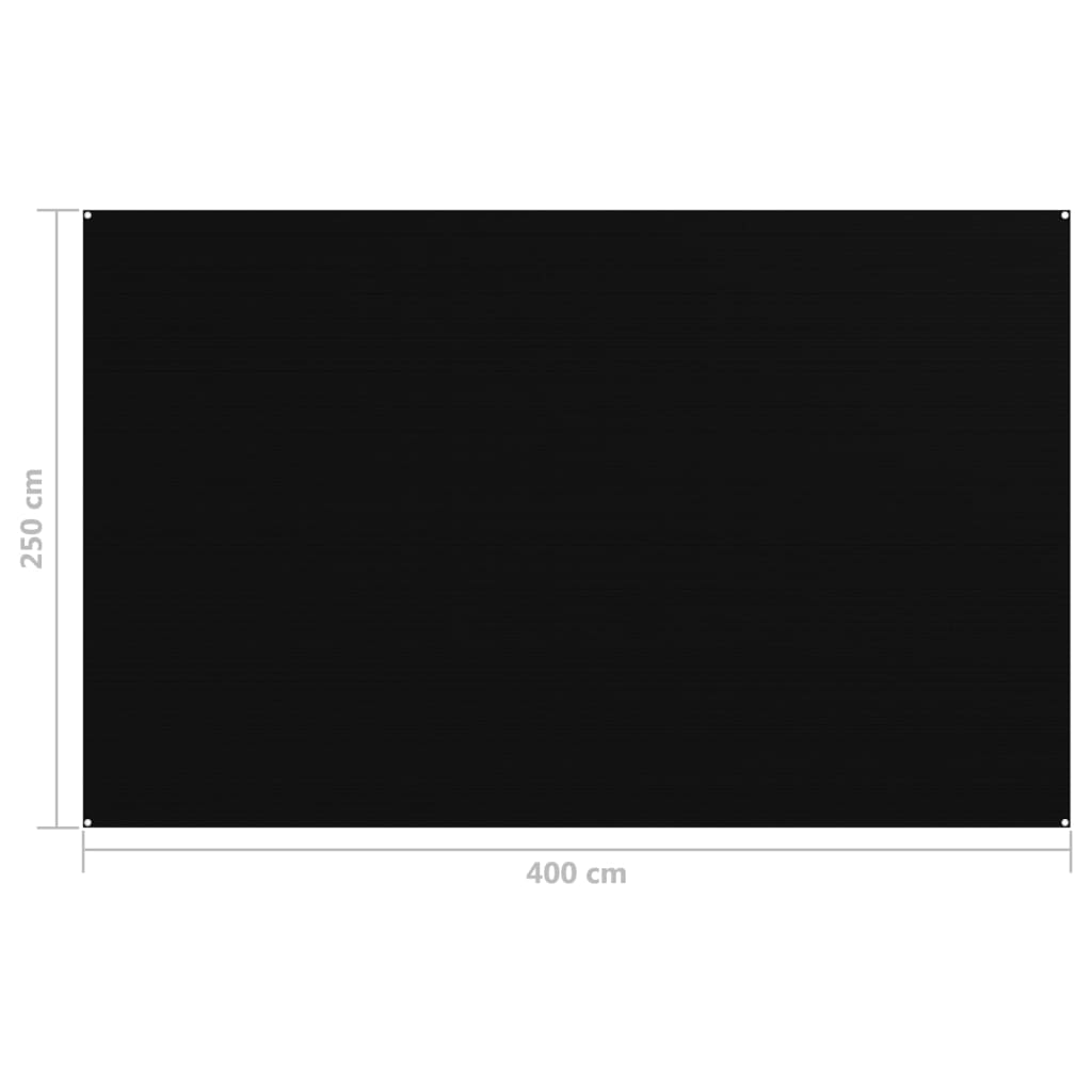  Vidaxl Kempingová karimatka černá 250 x 400 cm