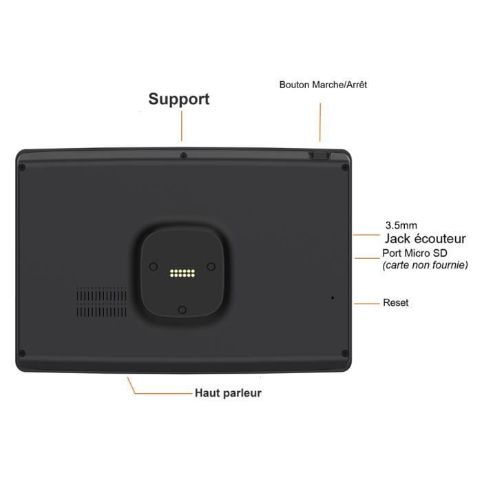 9-inch NaviPro PND GPS voor campers, magnetische zuignaphouder, Europa + Marokko, Rusland, Turkije, campings - WiFi-update