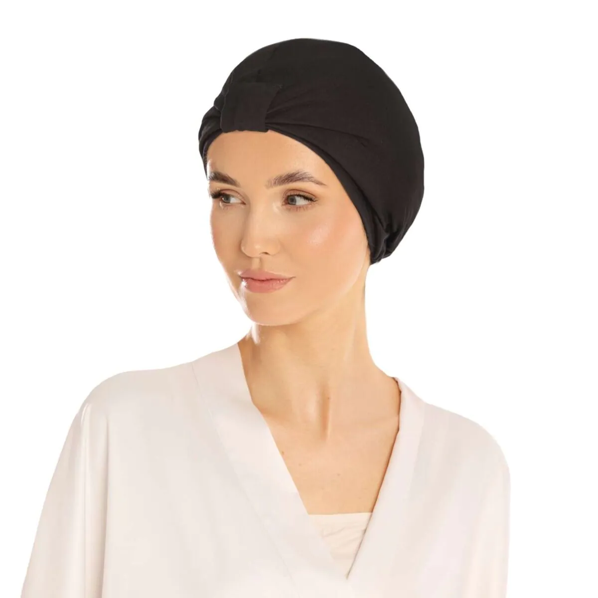 Cat&Cat Bambusowy Turban do włosów Czarny