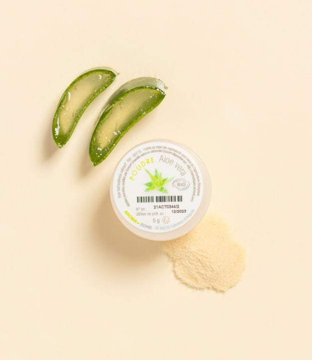 Aktivní složka: Prášek z organické aloe vera