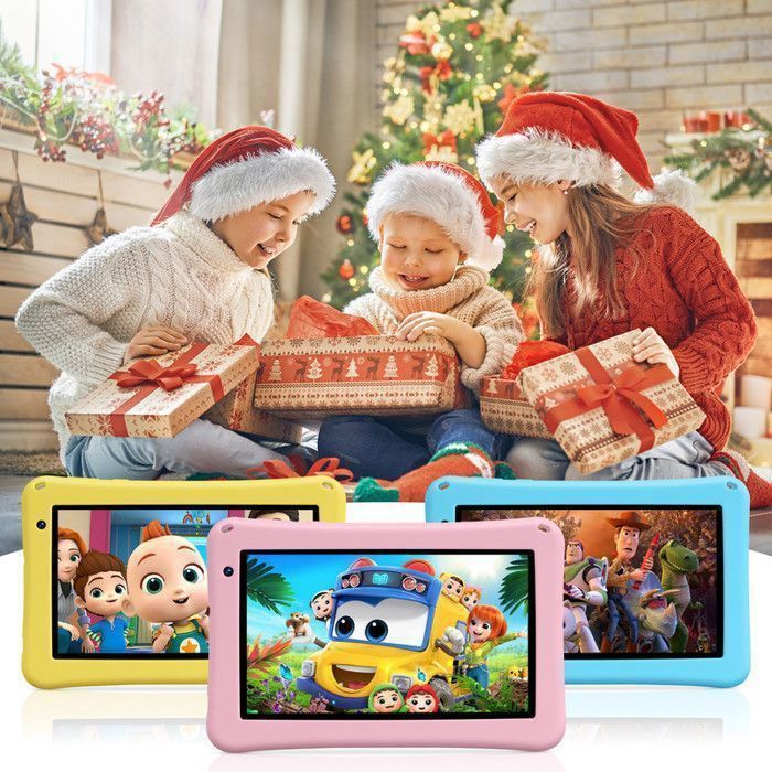 Tablette tactile enfants 7 pouces, Android 13, 8+64Go,Octa-Core,Contrôle parental, Kid-Proof Étui,Bleu