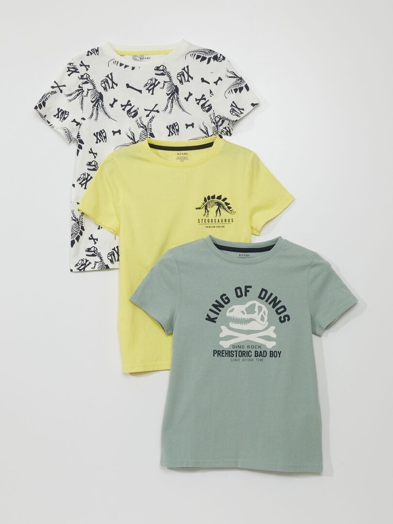 Conjunto de 3 camisetas de malha - AZUL