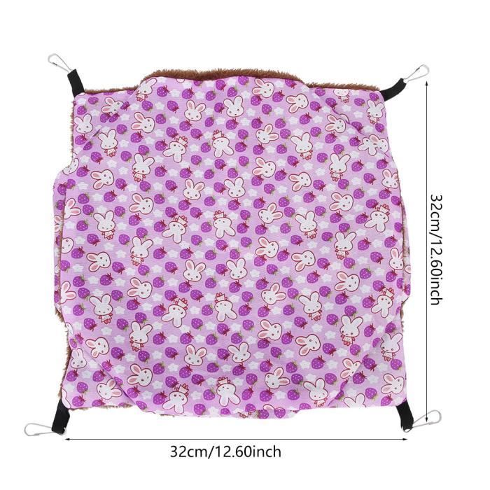 Hamaca para mascotas - OMABETA - Modelo morado - 32x32x3 cm - Para pequeños roedores - Para interiores