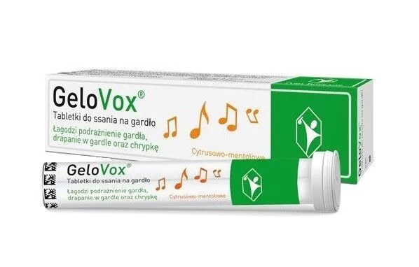 Gelovox, Tabletki do ssania na gardło, Smak cytrusowo-mentolowe