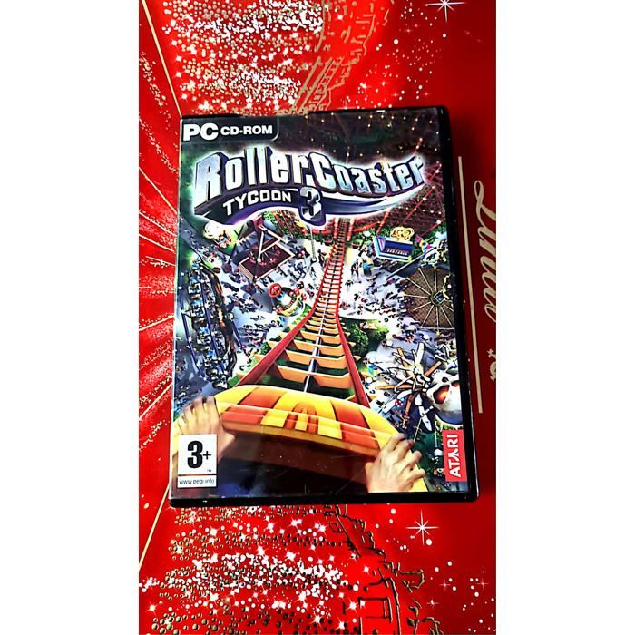 RollerCoaster Tycoon 3 – Jeu PC CD-ROM – Simulation Gestion Parc d’Attractions – Atari