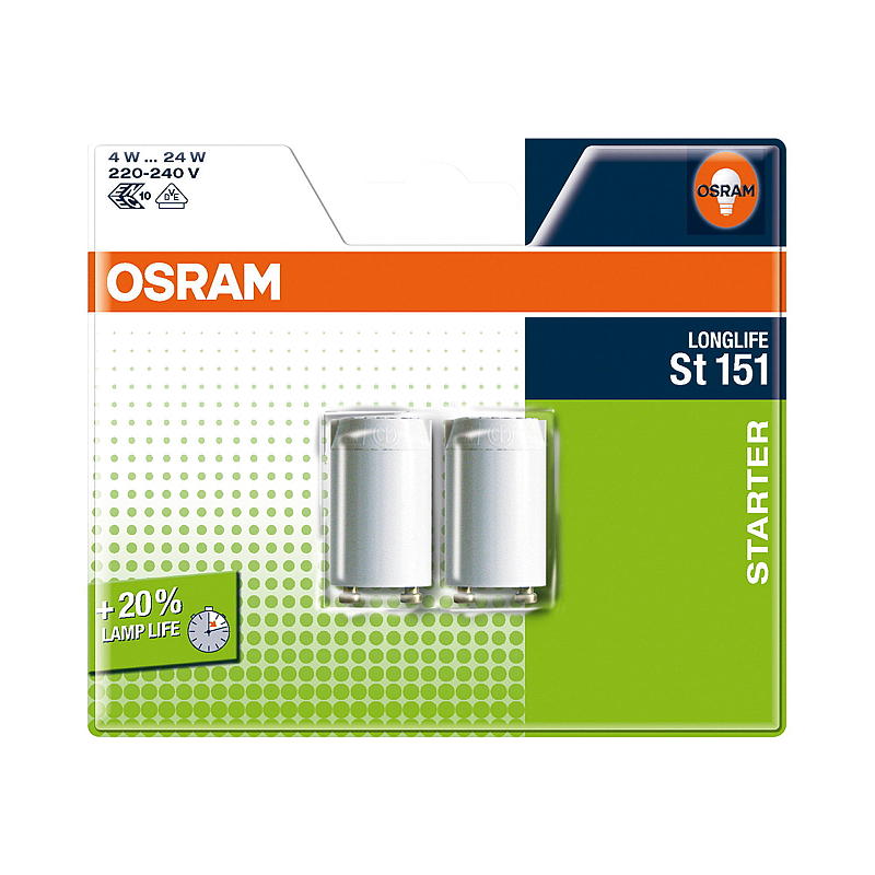 Osram Starter för lysrör 2-pack, serie st151 Osram