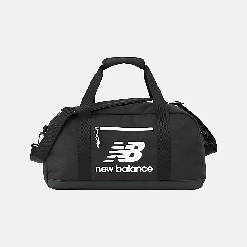 Torba sportowa unisex - CZARNA z BIAŁYM NADRUKIEM
