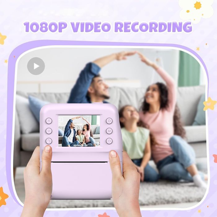 Cámara instantánea para niños con pantalla de 2,4