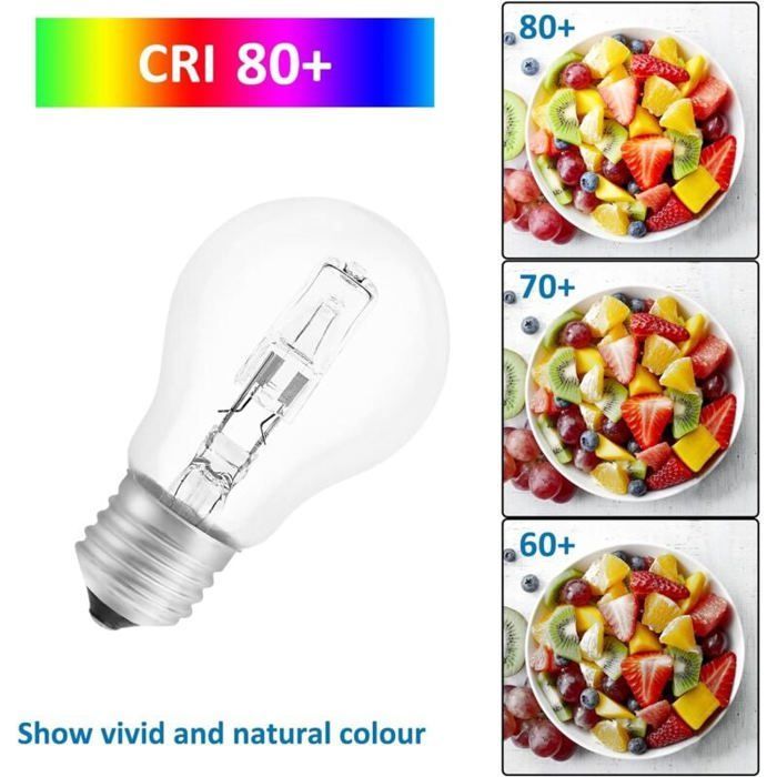 Dimmbare E27-Halogenlampe – MICH – 42 W – 650 lm – Warmweiß 2700 K – Klar – 5er-Pack