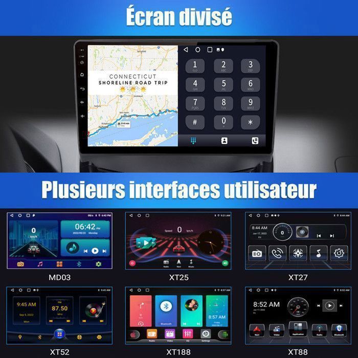 Autoradio AWESAFE Android 13 per Peugeot 3008 (2009-2016) con 1GB+32GB, touchscreen da 9