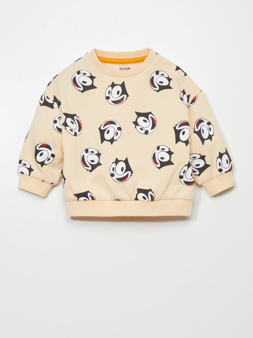 'Felix de Kat'-sweatshirt - BEIGE