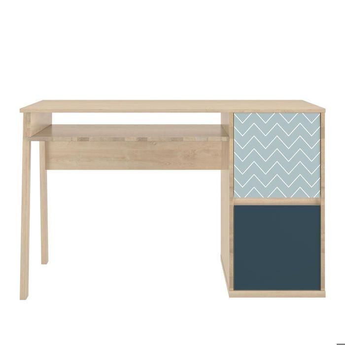 Escritorio con 1 nicho y 2 puertas - GAMI - LARVIK - Marrón - Madera - Moderno