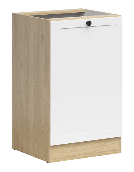 Szafka kuchenna dolna Junona Line 50 cm prawa z drzwiami dąb bernstein/biały
