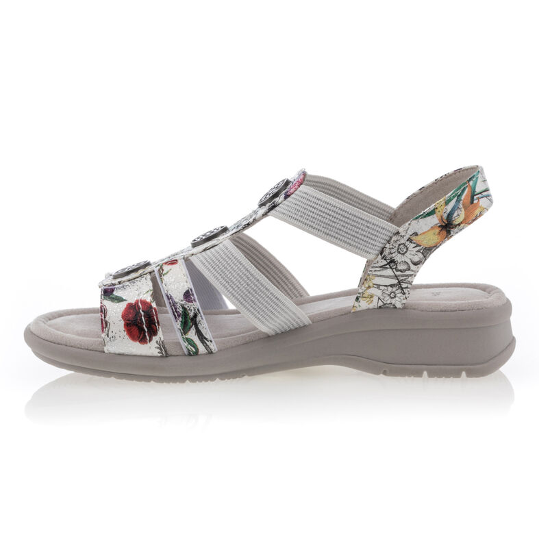 Weiße Damensandalen / Zehenfreie Schuhe