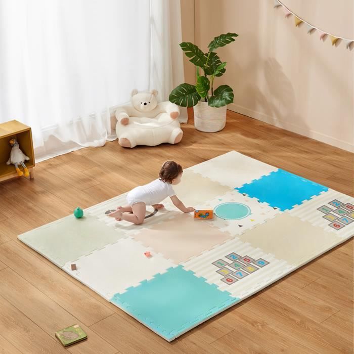 Revêtement de sol PVC - XMTECH - Bois marron - 2,5 m² - Antidérapant - 18 pièces