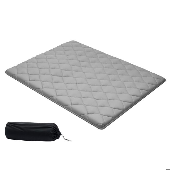 Colchón futón - DUOKU - KZ-008 - Queen 203x152x6 cm - Gris - 9 capas de espuma viscoelástica