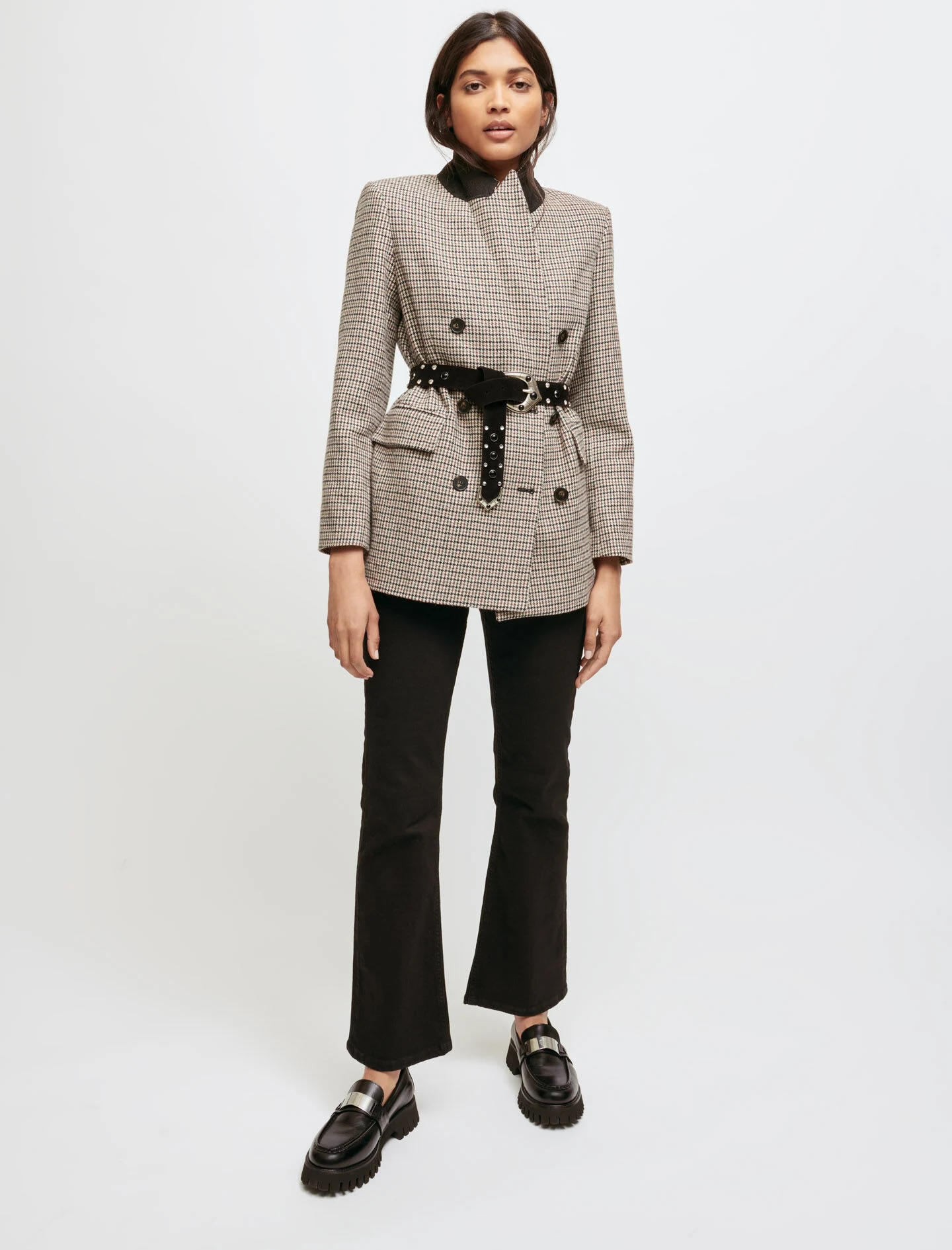 Berberstijl suède leren riem - Zwart