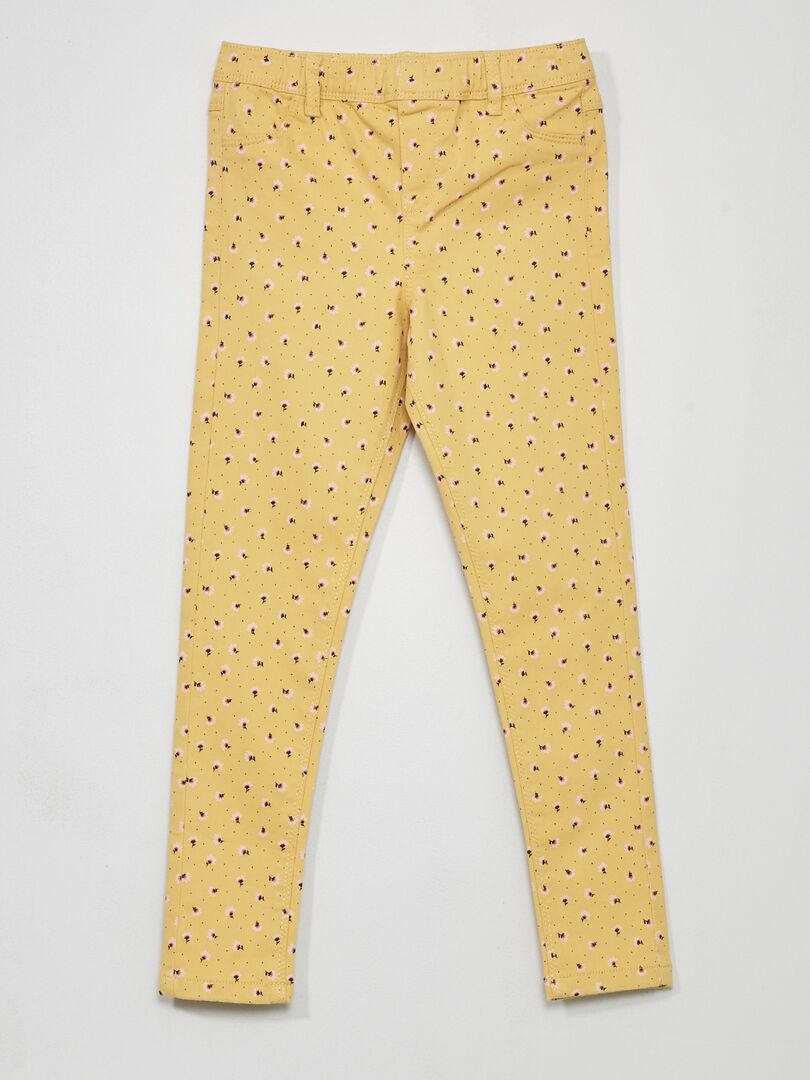 Calça legging com estampa - AMARELA