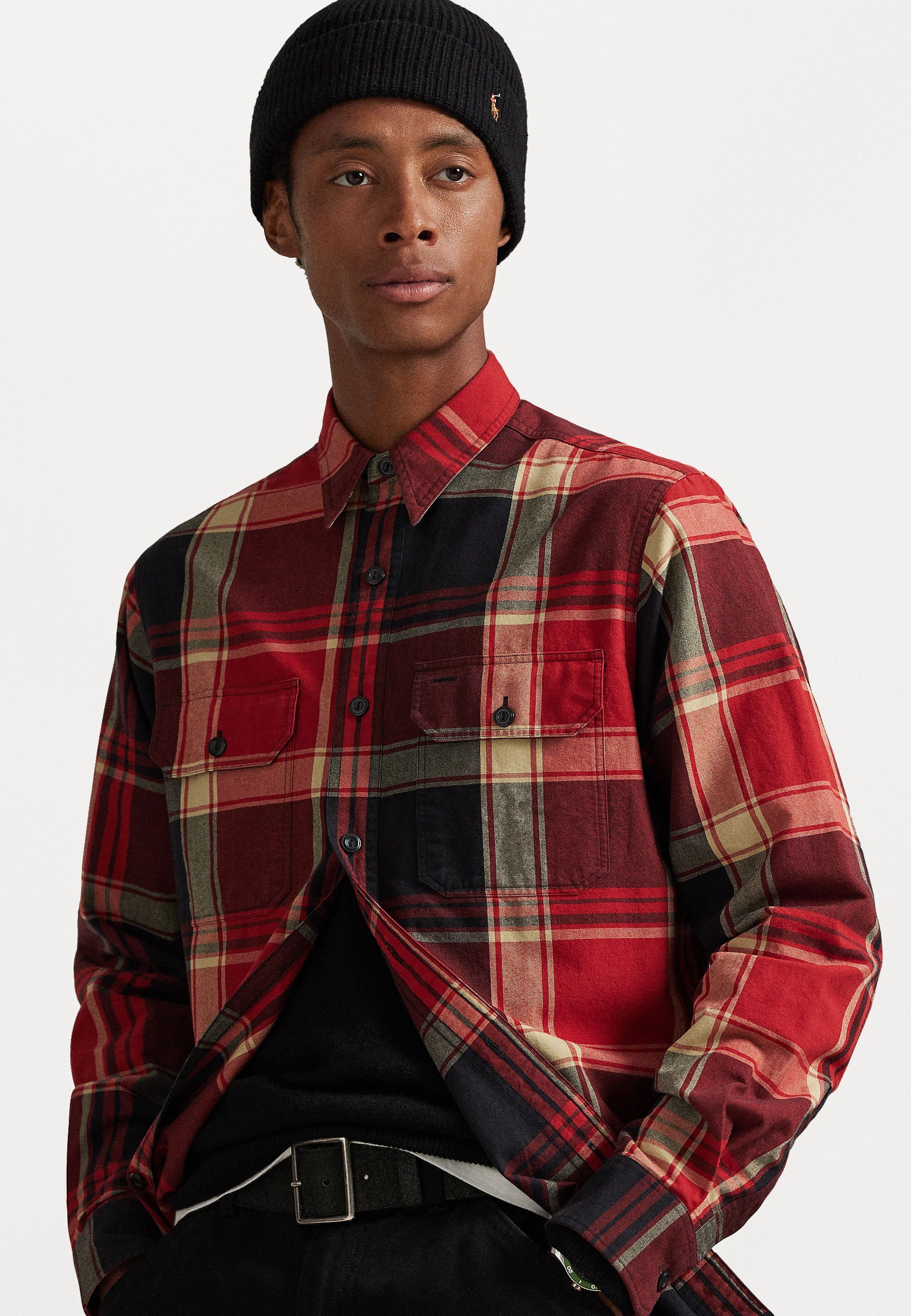 Camicia da lavoro Polo Ralph Lauren CLASSIC FIT a quadri Oxford - Camicia - 6993 rosso nero multi