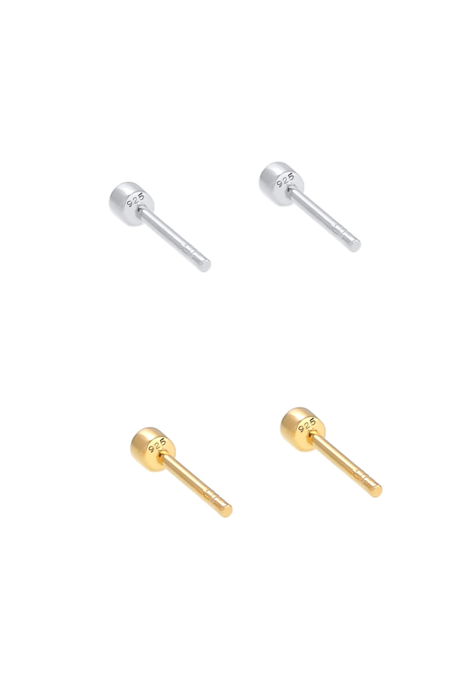 Elli Femmes clous d'oreilles avec cristaux en argent 925 et argent plaqué or